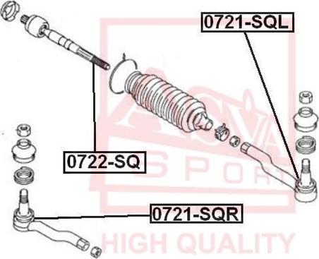 ASVA 0721-SQR - Rotule de barre de connexion cwaw.fr