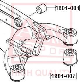 ASVA 1901-007 - Suspension, bras de liaison cwaw.fr