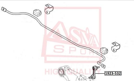 ASVA 1923-532 - Entretoise / tige, stabilisateur cwaw.fr