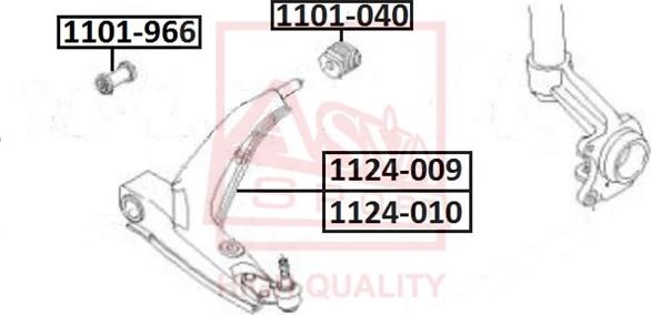 ASVA 1124-010 - Bras de liaison, suspension de roue cwaw.fr