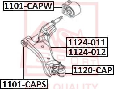 ASVA 1124-011 - Bras de liaison, suspension de roue cwaw.fr