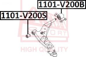 ASVA 1101-V200B - Suspension, bras de liaison cwaw.fr