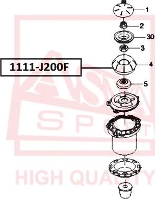 ASVA 1111-J200F - Coupelle de suspension cwaw.fr