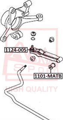 ASVA 1124-005 - Bras de liaison, suspension de roue cwaw.fr