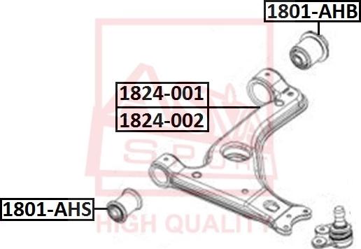 ASVA 1801-AHS - Suspension, bras de liaison cwaw.fr