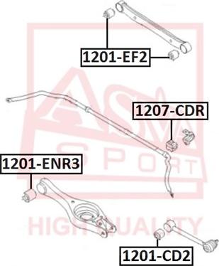 ASVA 1201-CD2 - Suspension, bras de liaison cwaw.fr