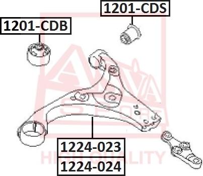 ASVA 1224-023 - Bras de liaison, suspension de roue cwaw.fr