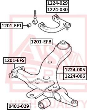 ASVA 1201-EFB - Suspension, bras de liaison cwaw.fr