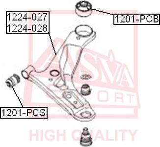 ASVA 1201-PCS - Suspension, bras de liaison cwaw.fr