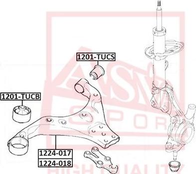 ASVA 1201-TUCB - Suspension, bras de liaison cwaw.fr