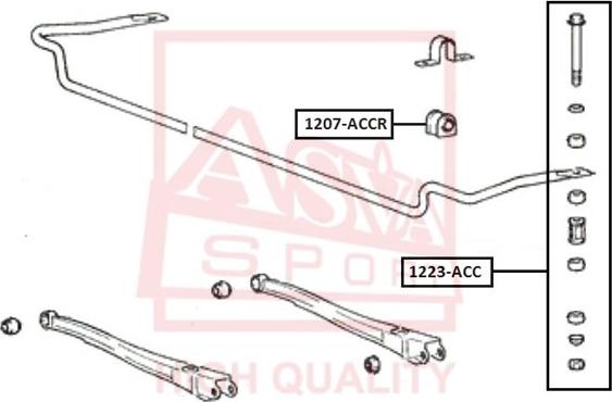 ASVA 1223-ACC - Entretoise / tige, stabilisateur cwaw.fr