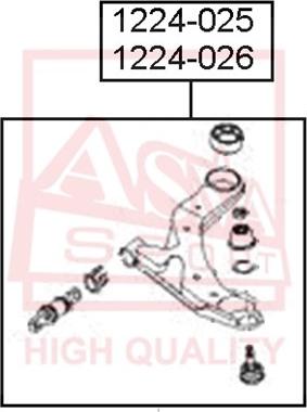 ASVA 1224-025 - Bras de liaison, suspension de roue cwaw.fr