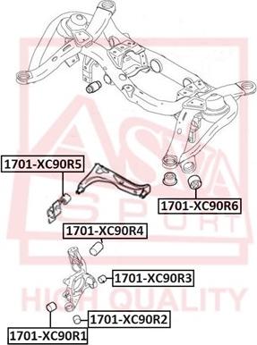 ASVA 1701-XC90R3 - Suspension, bras de liaison cwaw.fr