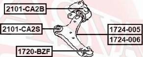 ASVA 1724-006 - Bras de liaison, suspension de roue cwaw.fr