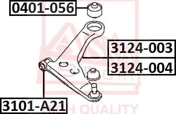 ASVA 3101-A21 - Suspension, bras de liaison cwaw.fr