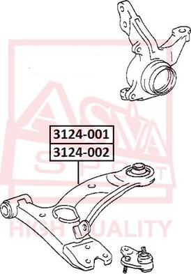 ASVA 3124-002 - Bras de liaison, suspension de roue cwaw.fr