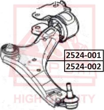 ASVA 2524-001 - Bras de liaison, suspension de roue cwaw.fr