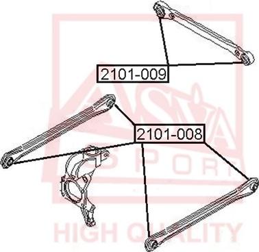 ASVA 2101-009 - Suspension, bras de liaison cwaw.fr