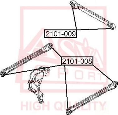 ASVA 2101-008 - Suspension, bras de liaison cwaw.fr