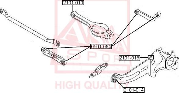 ASVA 2101-010 - Suspension, bras de liaison cwaw.fr