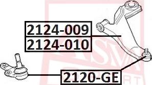 ASVA 2120-GE - Rotule de suspension cwaw.fr