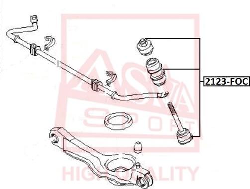 ASVA 2123-FOC - Entretoise / tige, stabilisateur cwaw.fr