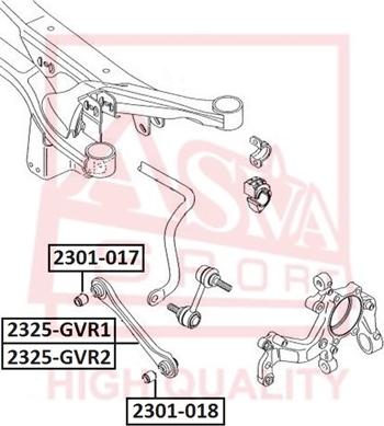 ASVA 2301-017 - Suspension, bras de liaison cwaw.fr