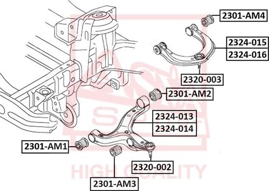 ASVA 2301-AM1 - Suspension, bras de liaison cwaw.fr