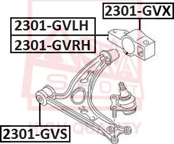 ASVA 2301-GVRH - Suspension, bras de liaison cwaw.fr