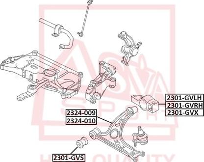 ASVA 2324-009 - Bras de liaison, suspension de roue cwaw.fr