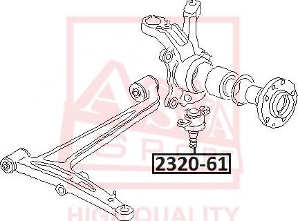 ASVA 2320-61 - Rotule de suspension cwaw.fr