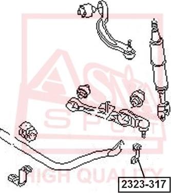 ASVA 2323-317 - Entretoise / tige, stabilisateur cwaw.fr