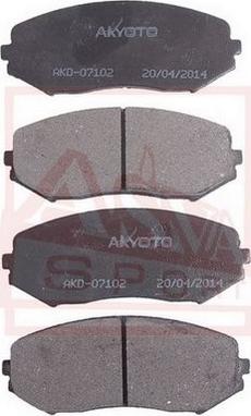 ASVA AKD-07102 - Kit de plaquettes de frein, frein à disque cwaw.fr