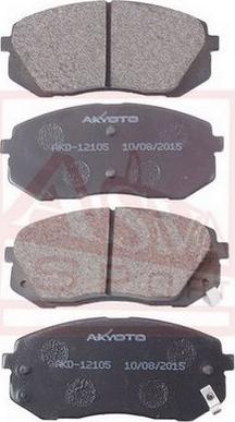 ASVA AKD-12105 - Kit de plaquettes de frein, frein à disque cwaw.fr