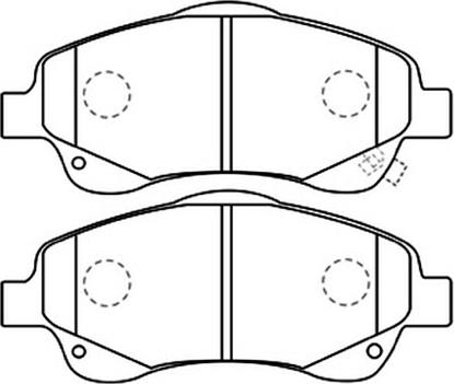 ASVA AKD-1233 - Kit de plaquettes de frein, frein à disque cwaw.fr