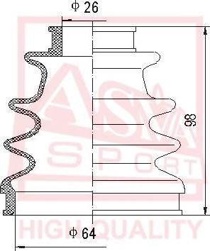 ASVA ASBT-99 - Joint-soufflet, arbre de commande cwaw.fr