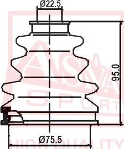 ASVA ASBT-95 - Joint-soufflet, arbre de commande cwaw.fr