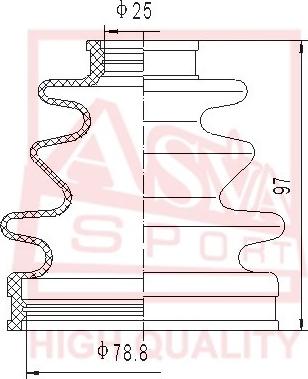 ASVA ASBT-90 - Joint-soufflet, arbre de commande cwaw.fr