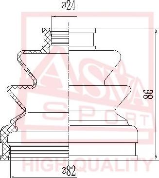 ASVA ASBT-46 - Joint-soufflet, arbre de commande cwaw.fr