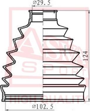 ASVA ASBT-504 - Joint-soufflet, arbre de commande cwaw.fr