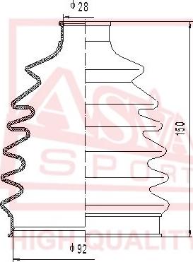 ASVA ASBT-5 - Joint-soufflet, arbre de commande cwaw.fr