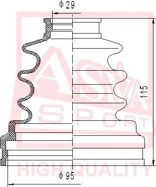 ASVA ASBT-64 - Joint-soufflet, arbre de commande cwaw.fr