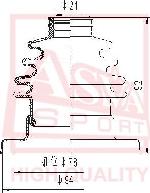 ASVA ASBT-19 - Joint-soufflet, arbre de commande cwaw.fr