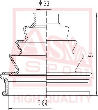 ASVA ASBT-148 - Joint-soufflet, arbre de commande cwaw.fr