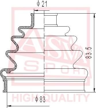 ASVA ASBT-167 - Joint-soufflet, arbre de commande cwaw.fr