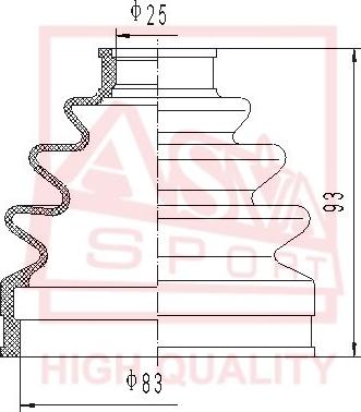 ASVA ASBT-119 - Joint-soufflet, arbre de commande cwaw.fr