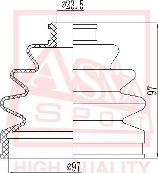 ASVA ASBT-110 - Joint-soufflet, arbre de commande cwaw.fr