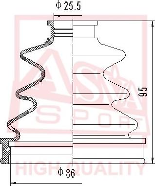 ASVA ASBT-139 - Joint-soufflet, arbre de commande cwaw.fr