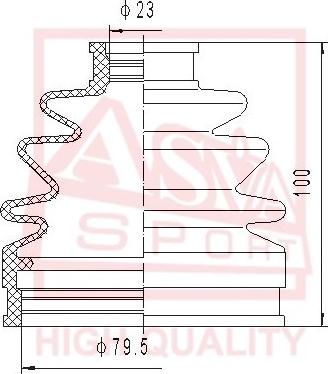 ASVA ASBT-138 - Joint-soufflet, arbre de commande cwaw.fr