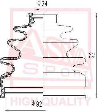 ASVA ASBT-122 - Joint-soufflet, arbre de commande cwaw.fr